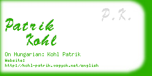 patrik kohl business card